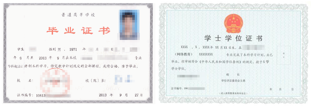 浙江成人教育畢業證書樣本!