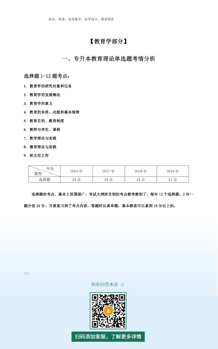 2021年杭州專升本成人高考復習資料：教育理論科目（電子版，可下載）